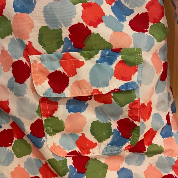 Gymboree Burst of Spring Watercolor Lined Raincoat 10-12 LARGE Bright Colors GUC - Picture 4 of 9